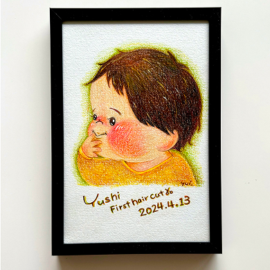 個人様　2024年　ファーストカット用台紙イラスト