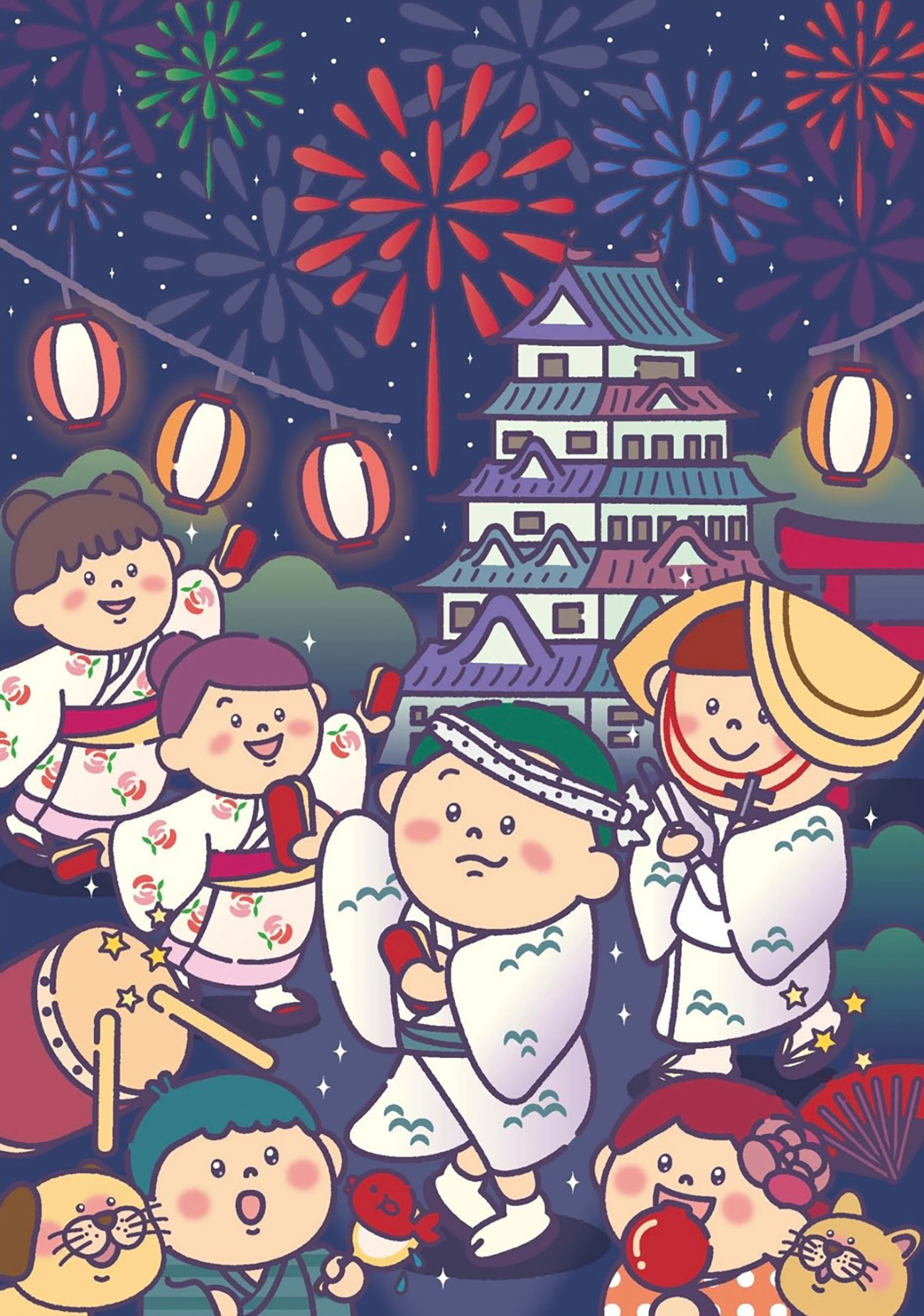 福山夏まつり 広報用イラスト 2025年