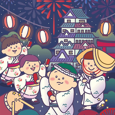 福山夏まつり_　2025年広報用イラスト