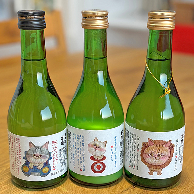 榎酒造様_2025年保護猫活動ラベル第1弾イラスト