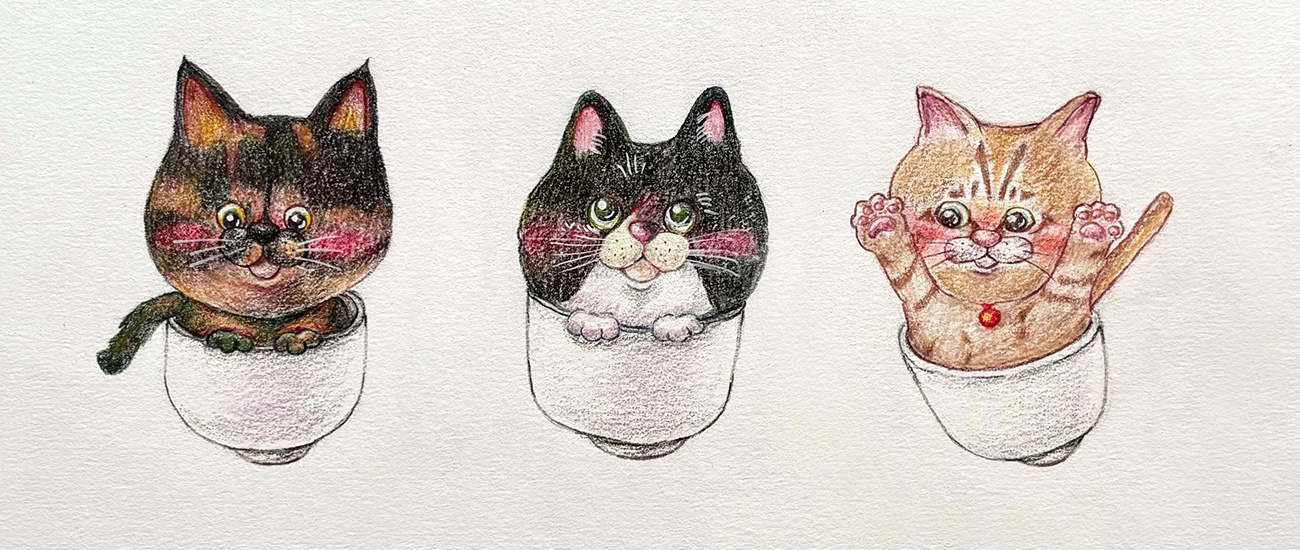 榎酒造様_2025年保護猫活動ラベル第2弾イラスト