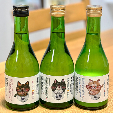 榎酒造様_2025年保護猫活動ラベル第２弾イラスト