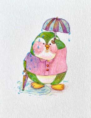 ずぶ濡れのお友達が遊びに 2025年